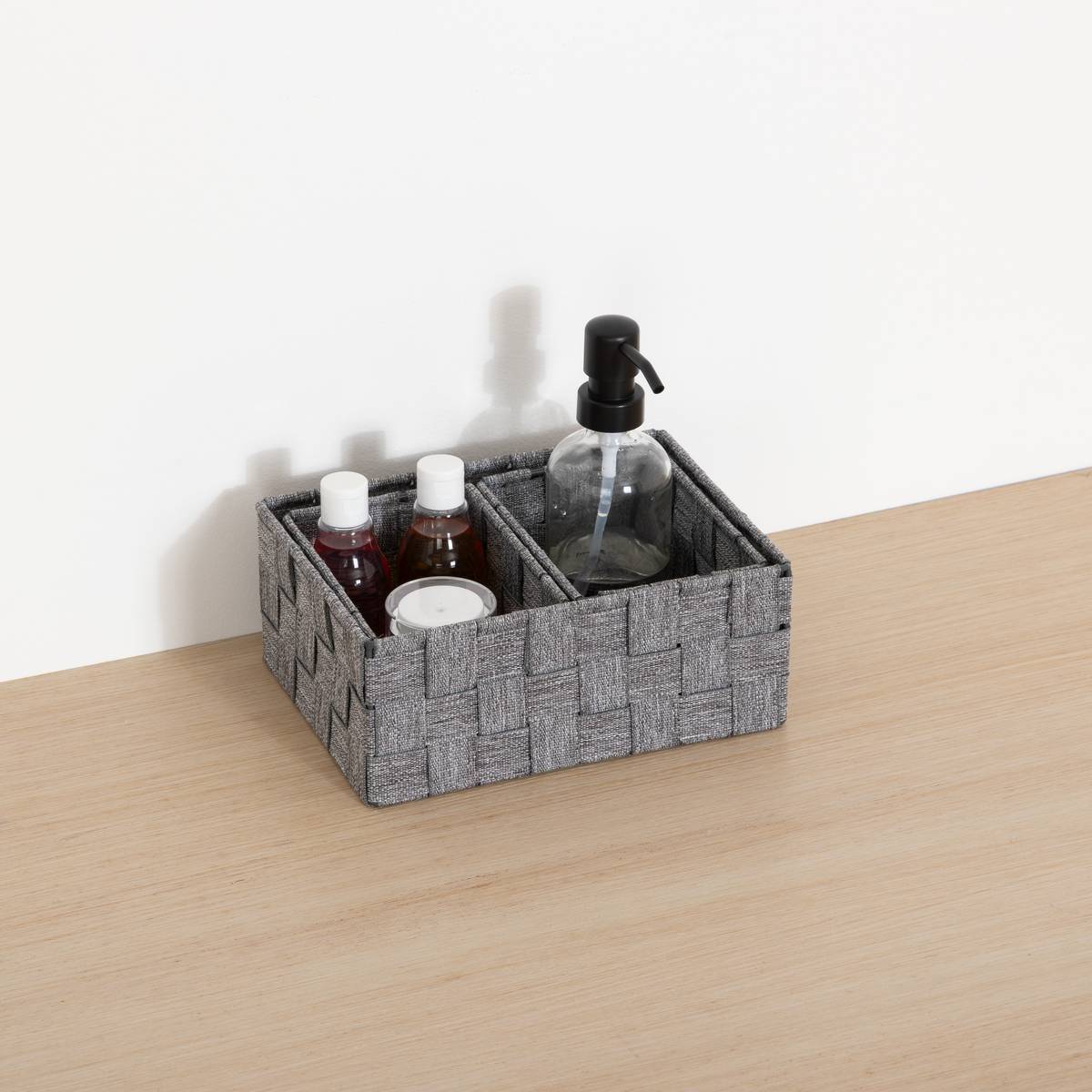 Lot de 3 paniers Lise gris