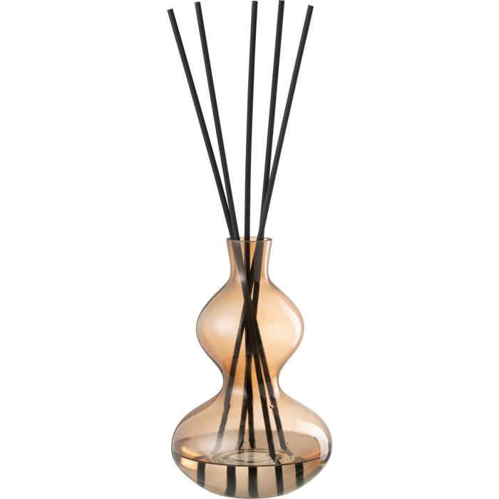 J-Line Bâtonnets parfumés Nordic Vetiver Verre Ambre Large