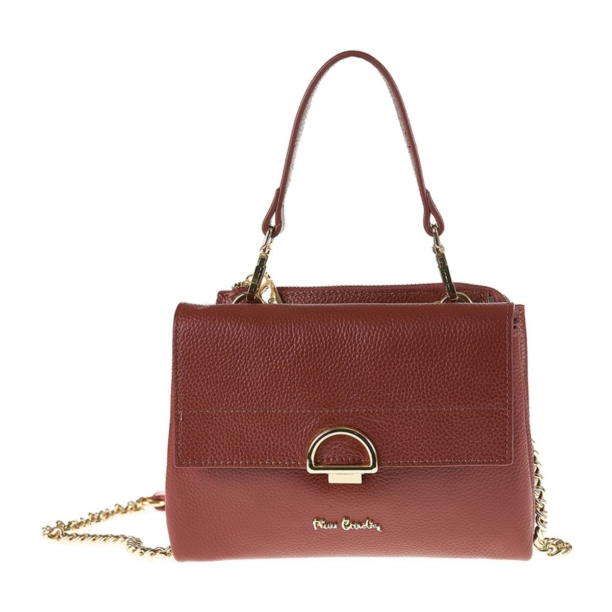 Borsa a spalla da donna Made in Italy - Modello Solara Lux - 100% pelle - 21.0 x 16.0 x 6.5 cm