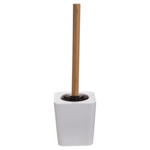 Brosse WC en bambou "Naturéo" blanc