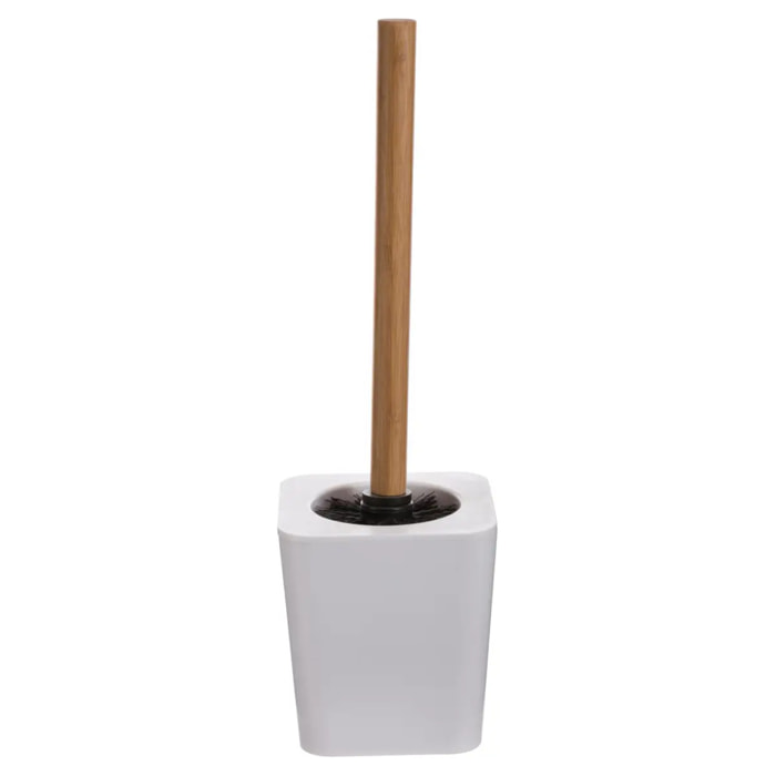 Brosse WC en bambou "Naturéo" blanc