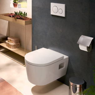 V-Fix Core Pack WC bâti-support + WC sans bride Hansgrohe EluPuraS + Abattant SoftClose + Plaque Noir mat (VFIXPURA9)