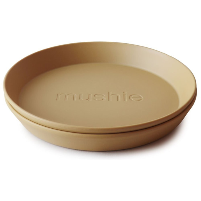 Mushie Pack Dos Platos Redondos Solid