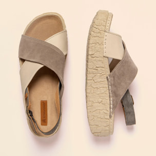 Sandalias N5972 MULTI LEATHER MULTI CREAM / SHINRIN color Multi cream