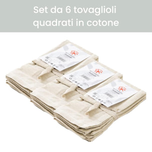 Set tovaglioli in cotone morbido e resistente, 6 pezzi eleganti e pratici, ideali per tavola quotidiana e occasioni speciali, rifinitura curata e design versatile, lavabili e durevoli, adatti a ogni stile di apparecchiatura, dimensioni 40x40 cm