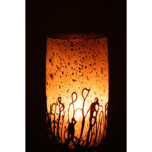 J-Line Vase/Chandelier Petra Verre Marron/Blanc Small