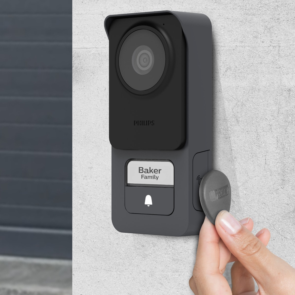 Visiophone filaire connecté Philips Connect 3 avec 5 badges