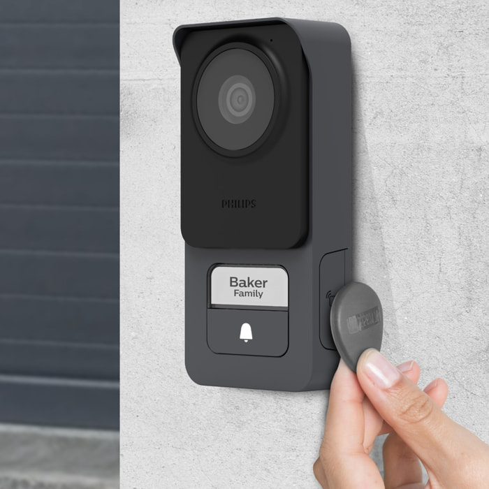 Visiophone filaire connecté Philips Connect 3 avec 5 badges