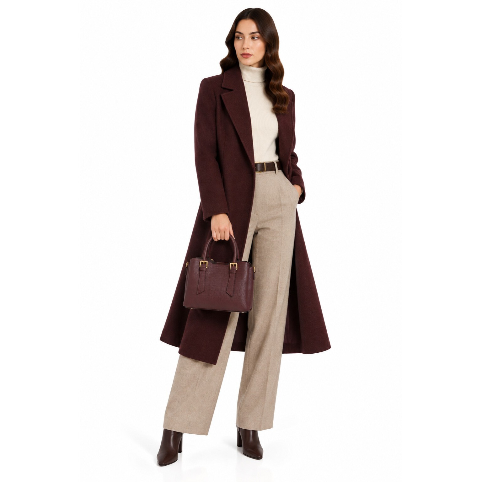 Tote Anna Luchini Bordeaux