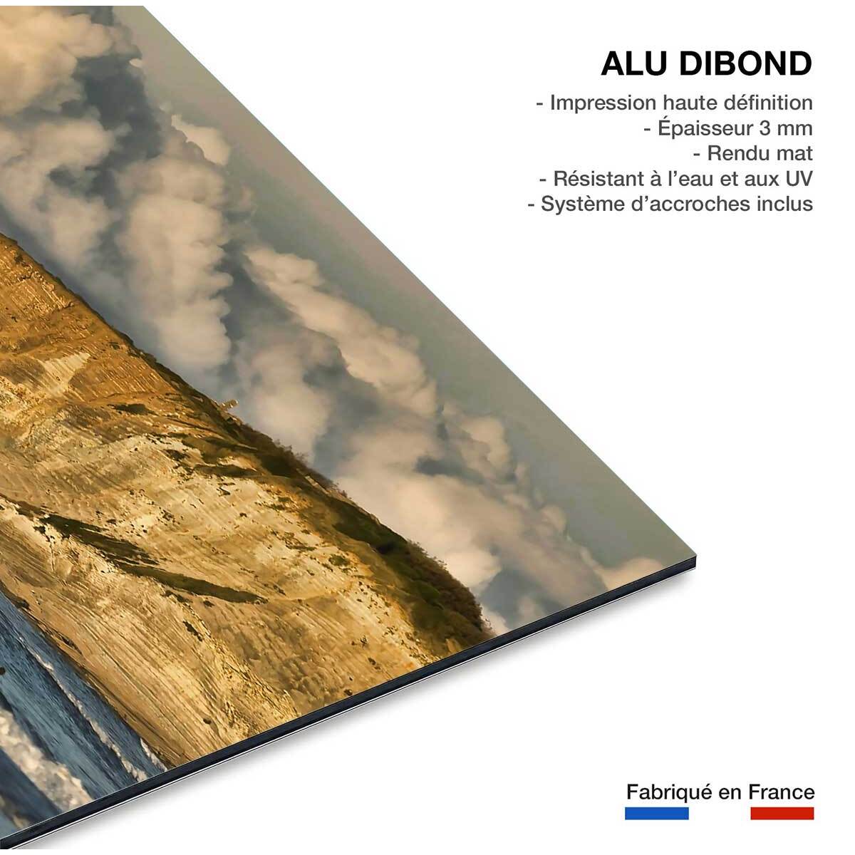 Tableau plage d'hendaye et les rochers des 2 jumeaux Tableau alu Dibond