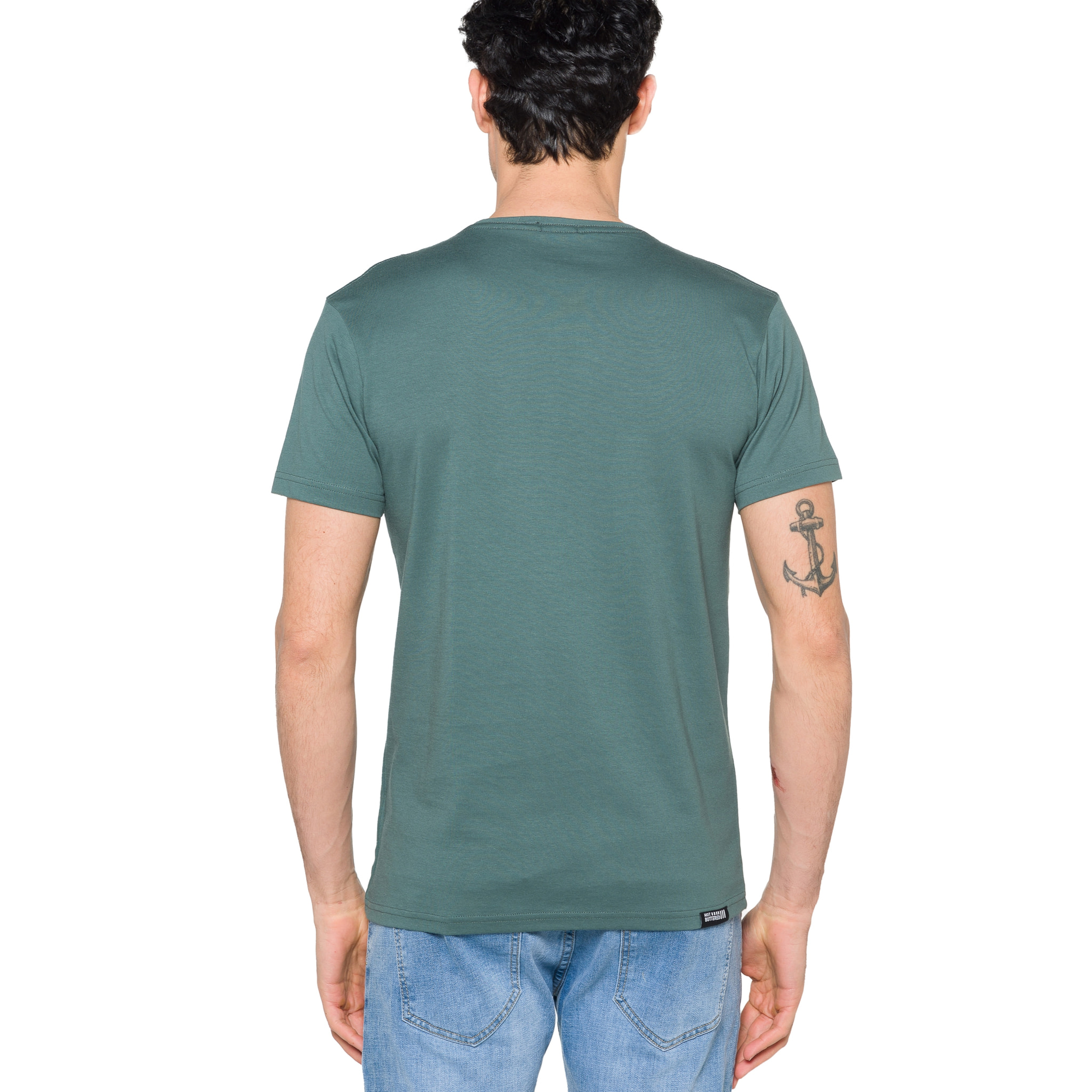 T-shirt in cotone 150 gr Marvel Hot Buttered Verde Militare