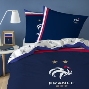 Parure de lit imprimée 100% coton, FFF DRAPEAU