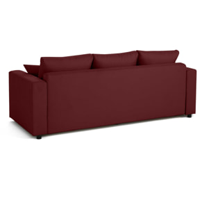 Regala - canapé 3 places - convertible avec coffre - en tissu - Rouge