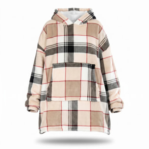 Felpa coperta tartan in poliestere - Multicolore