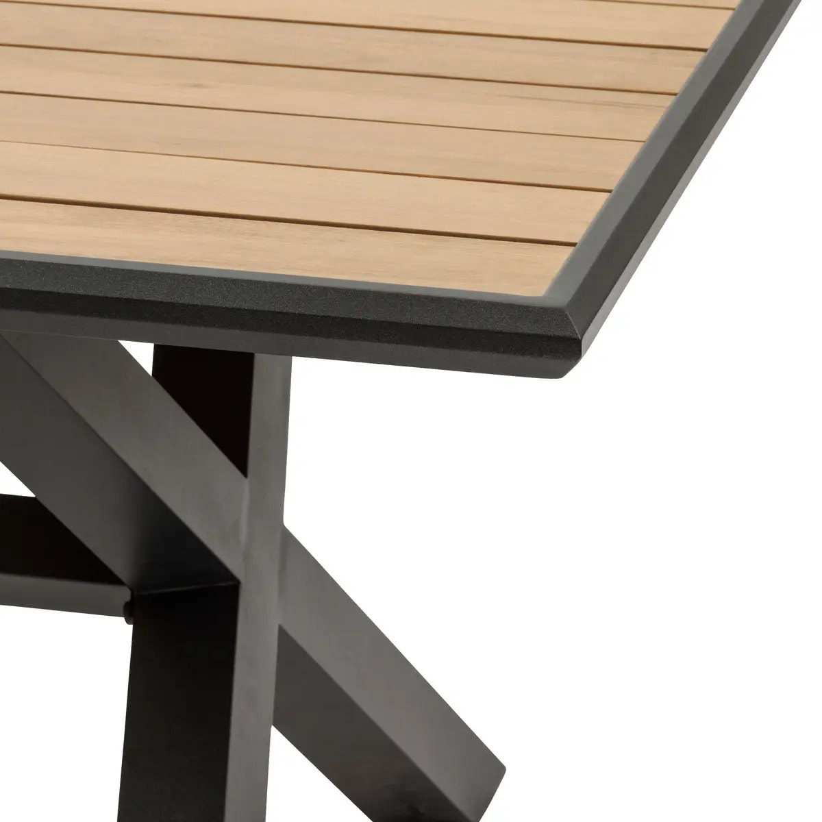 Table de jardin "Axiome" eucalyptus & graphite 8 places