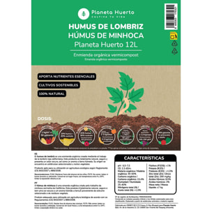 Humus de Lombriz Planeta Huerto 36 l