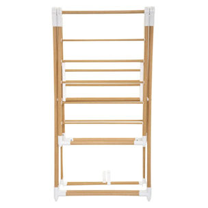 Étendoir à linge pliant pont 13m "Bara" effet bois