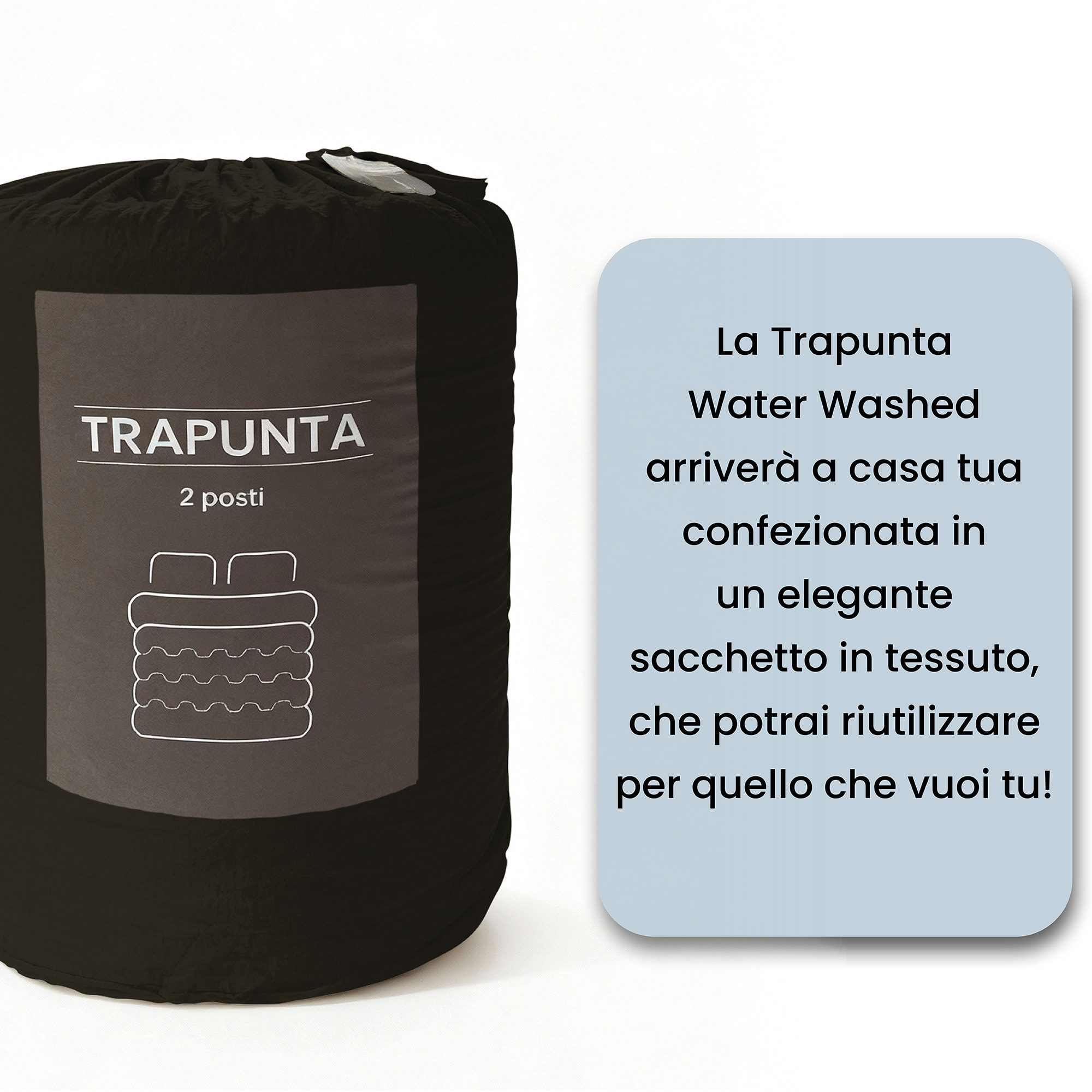 TRAPUNTA INVERNALE WATERWASHED MATRIMONIALE Made in Italy