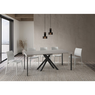 Consolle allungabile 90x40/300 cm Krack cashmere gambe antracite