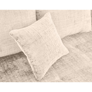 Rune - canapé droit 2 places en velours texturé - Beige
