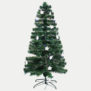 ÁRBOL DE FIBRA ÓPTICA CON ESTRELLA C/LUZ 120CM