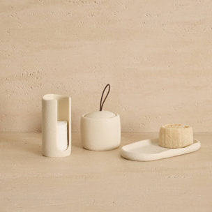 Distributeur à cotons Oleya beige