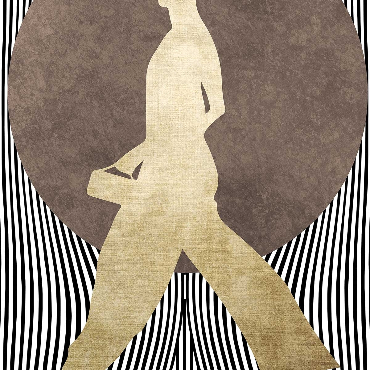 Poster silhouette femme à chapeau Affiche sous cadre noir