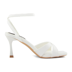 Sandali Donna colore Bianco-Altezza tacco:8,5cm