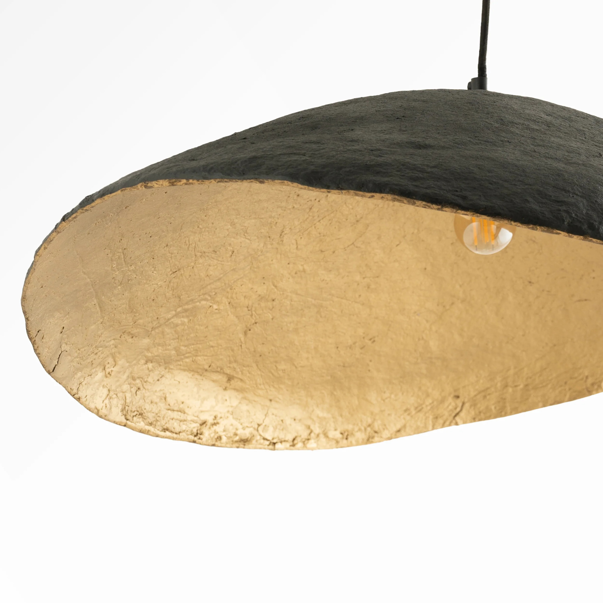 Suspension en papier et fil noir 71 cm - Milano