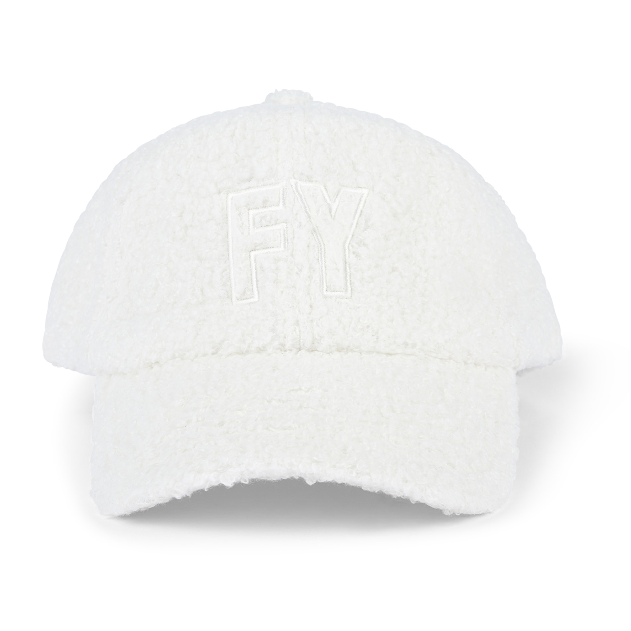 Cappellino sherpa con maxi ricamo FY tono su tono