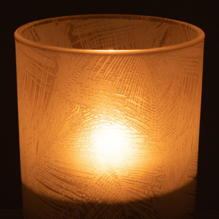 J-Line photophore Feuilles - verre - beige - small - 6 pcs