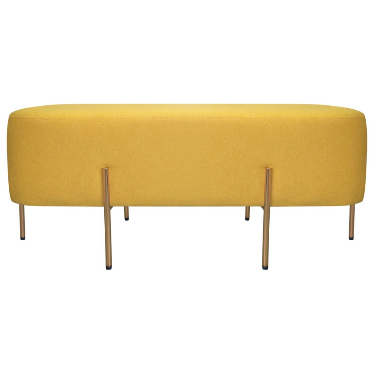 Pouff gambe oro rettangolare ocra - Kate