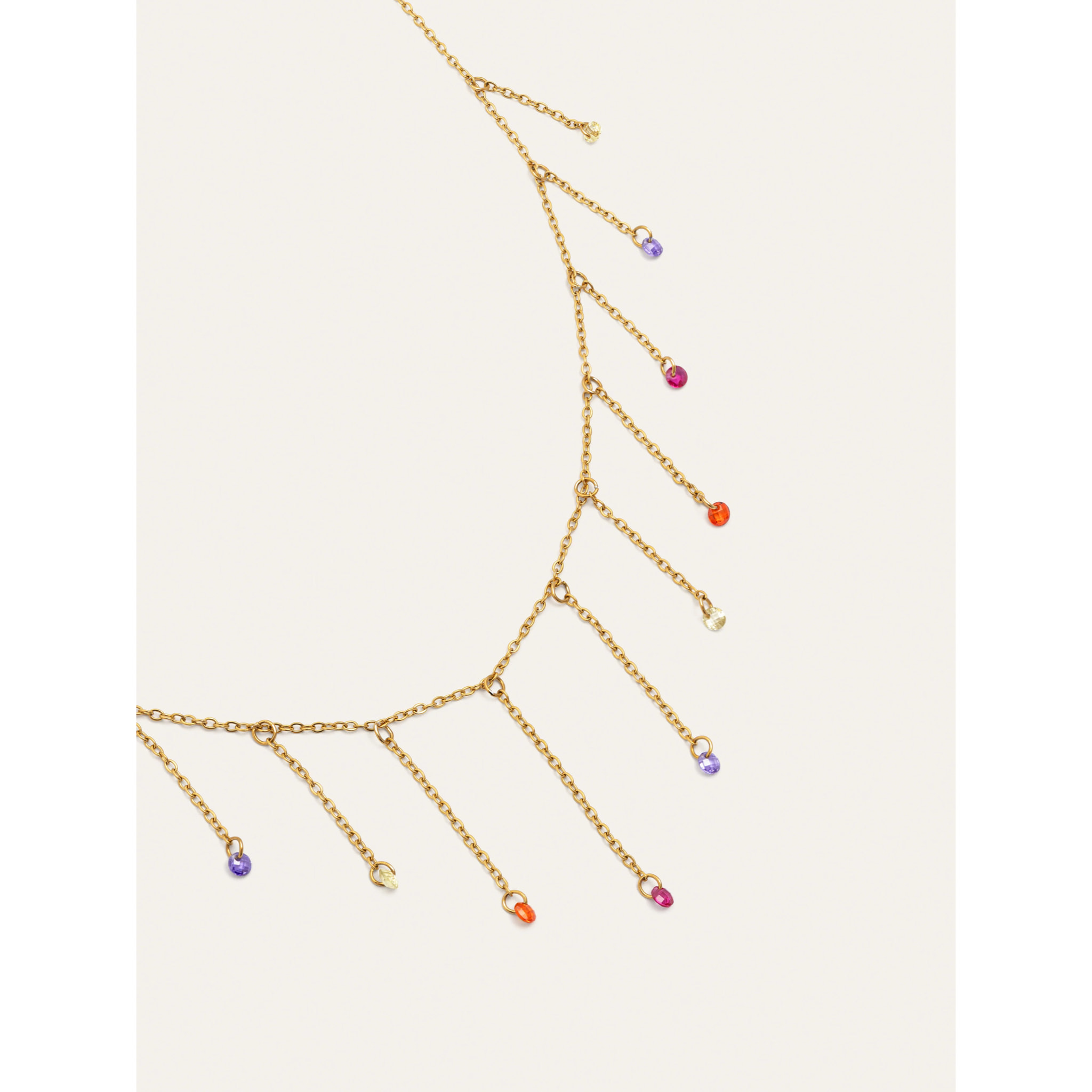 Collana Clea Colors Acciao Placcato Oro