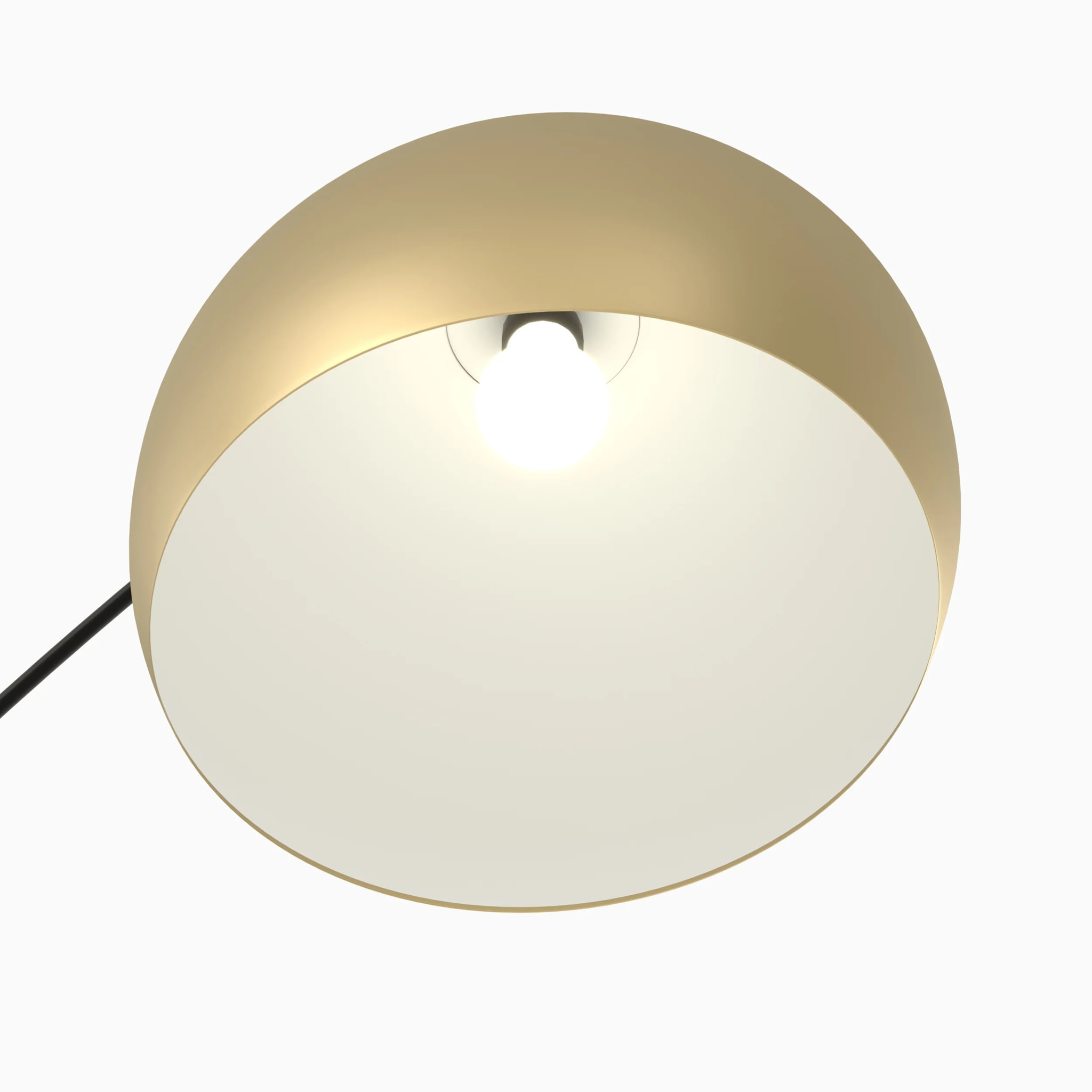 Lampadaire en métal couleur noir et laiton - Dinard