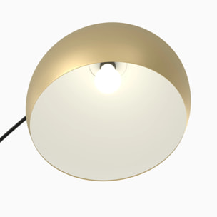 Lampadaire en métal couleur noir et laiton - Dinard