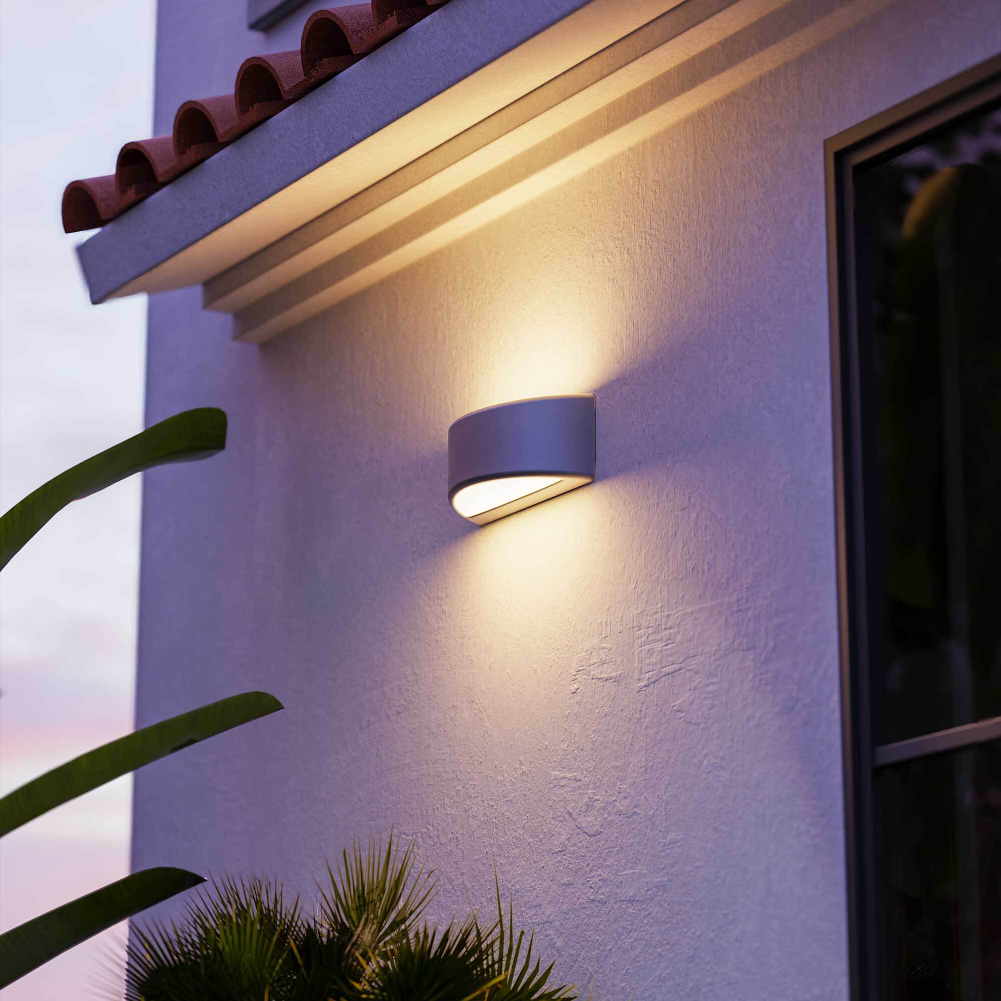 FORLIGHT Area aplique exterior gris para bombilla E27