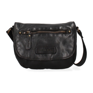 Borsa a tracolla uomo in vera pelle - Modello False - Casual - 21.0 x 17.0 x 4.5 cm