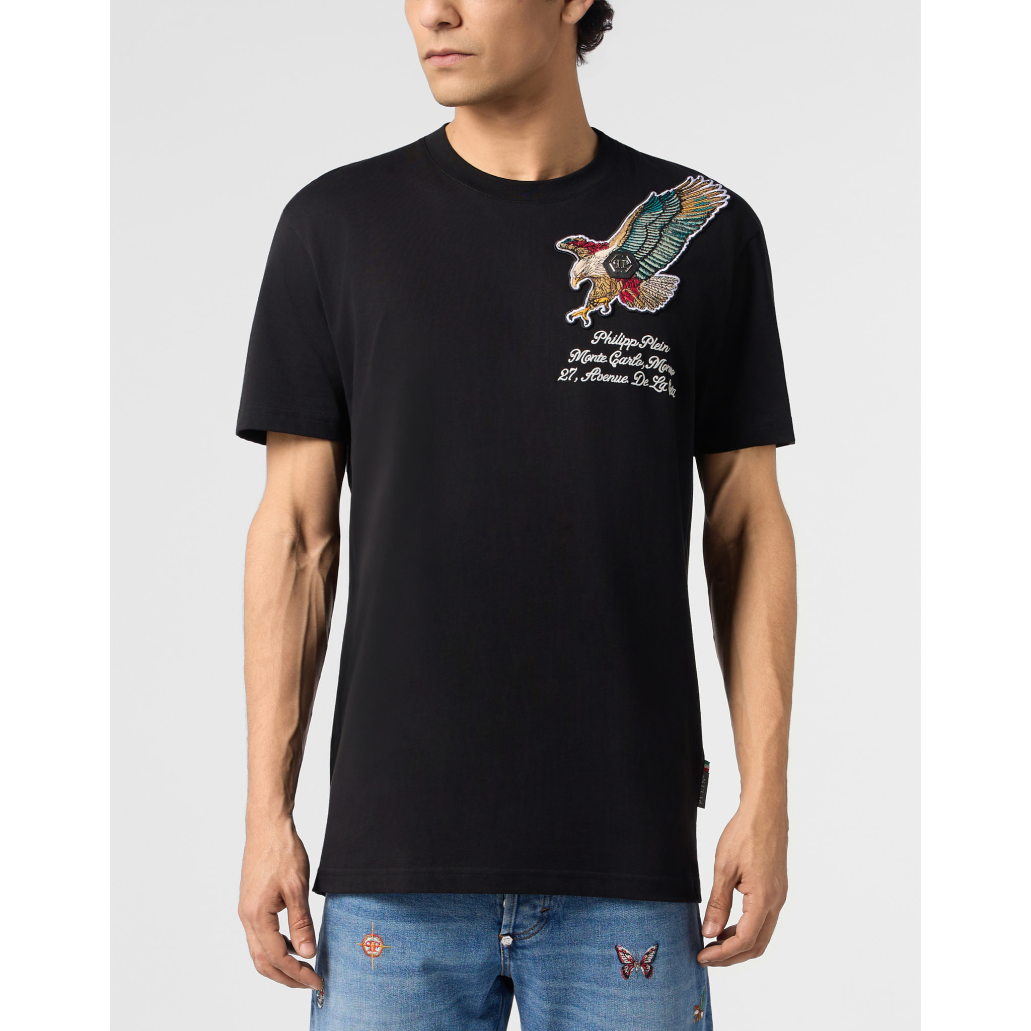 PHILIPP PLEIN Round Neck T-Shirt Eagle Montecarlo