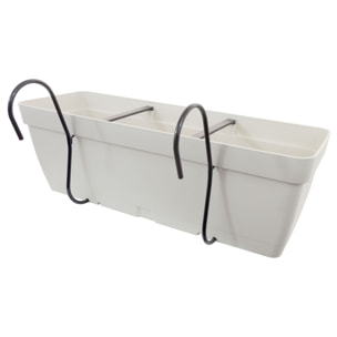 Jardinera 40 cm con soporte de fijación curvo