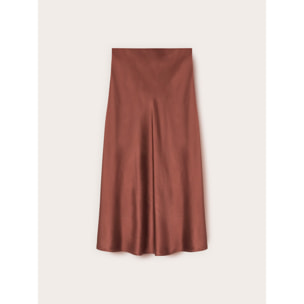 Motivi - Gonna midi linea ad A in raso - Marrone
