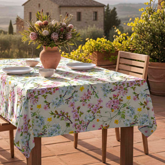 Nappe anti-taches Flowerpeacock - 100% coton -
