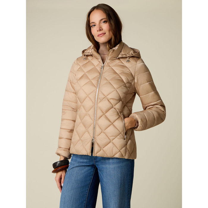 Oltre - Plumífero ligero con capucha - Beige