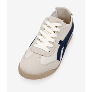 Zapatillas planas azules con cordones