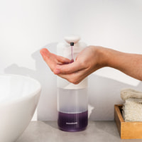 Dispenser di sapone liquido automatico ricaricabile Bitesap - bianco - 11x21,5x6,5 cm