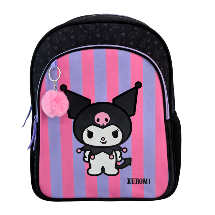 Kuromi Mochila Primaria con doble compartimento adaptable a carro.