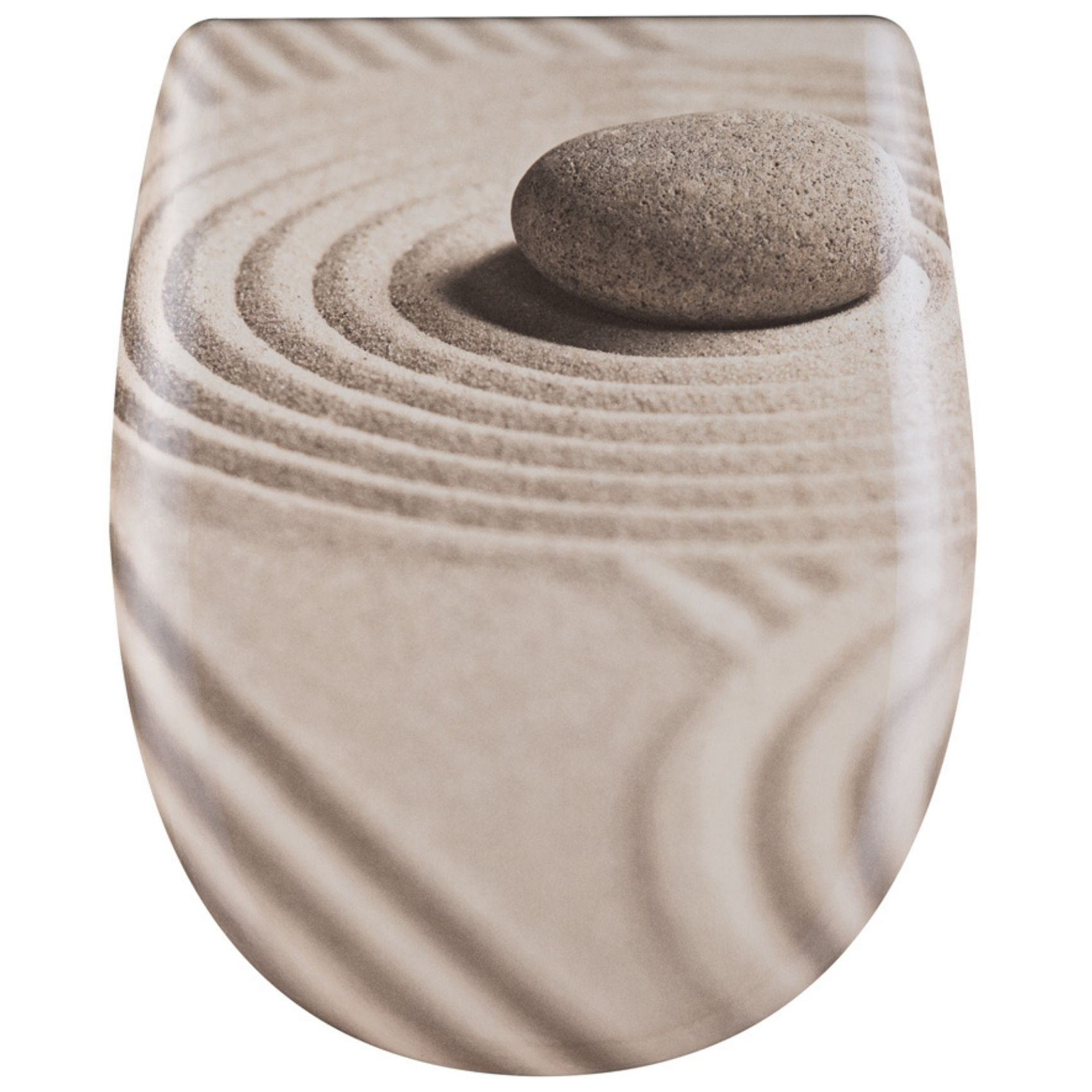 Abattant easy clip avec descente assistée au style Feng-Shui - Beige