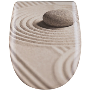 Abattant easy clip avec descente assistée au style Feng-Shui - Beige