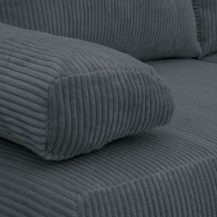 Canapé convertible 3 places en velours côtelé - LARIA