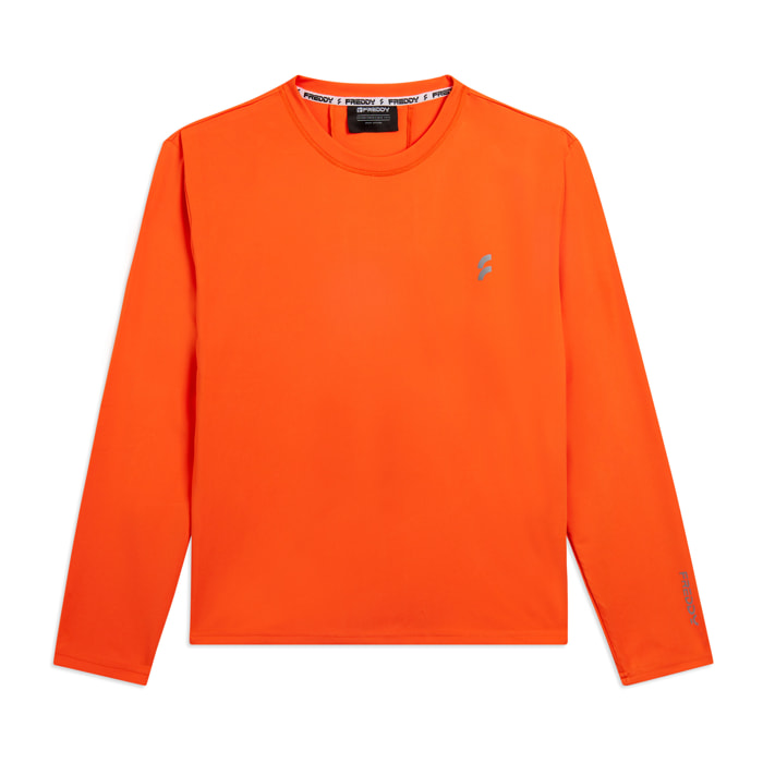 T-shirt Uomo Manica Lunga in Tessuto Tecnico con inserto mesh