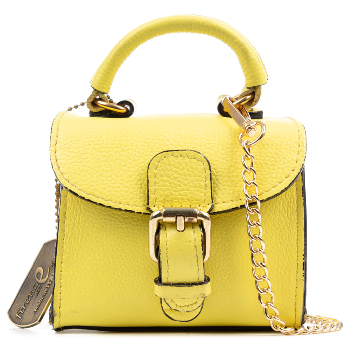 Annicco mini bolso de mano y bandolera mujer. Piel auténtica acabado Dollaro.